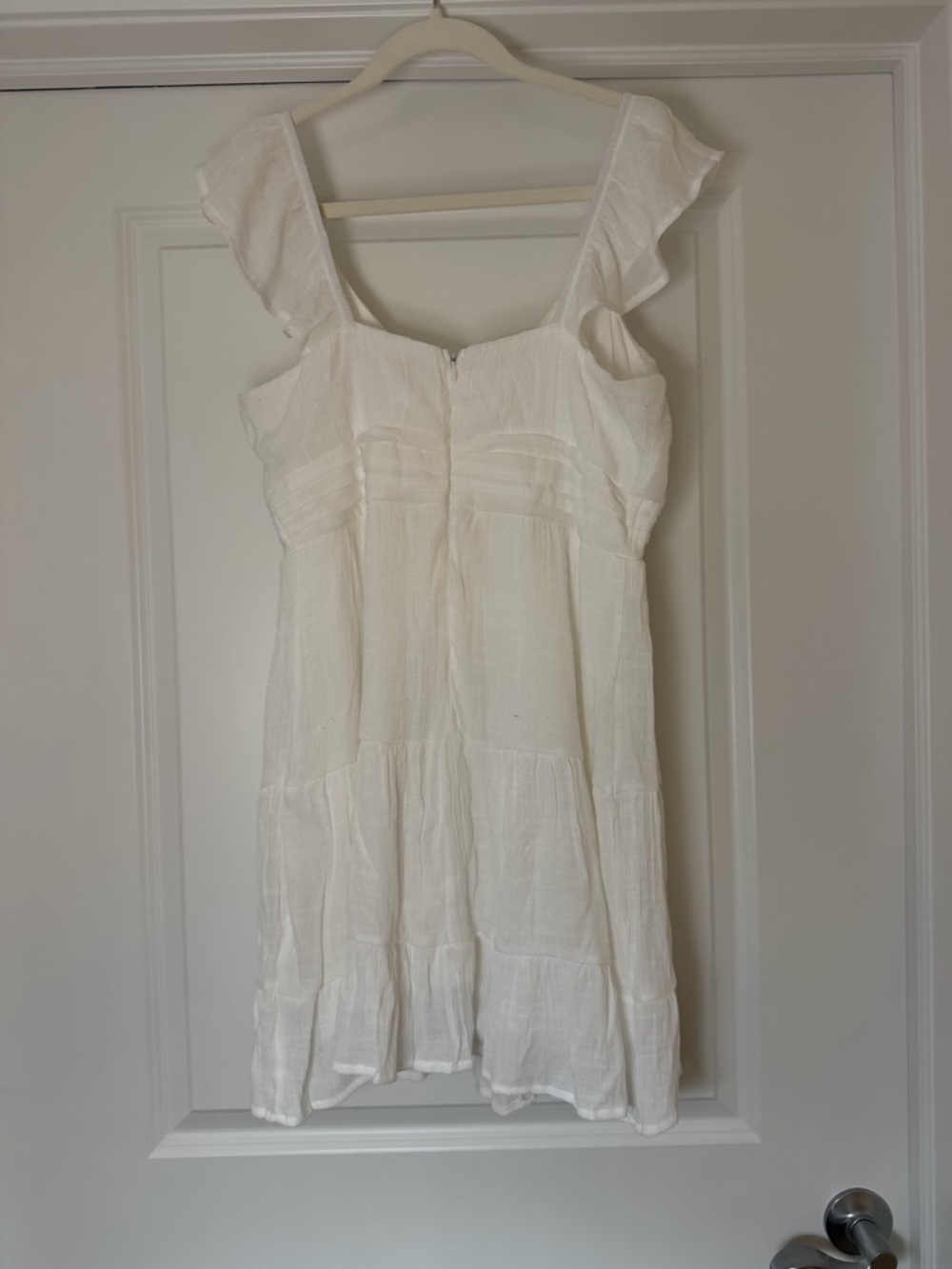 White Ruffled Strap Sundress - Picture 2 of 3
